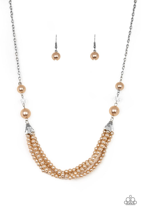 One-WOMAN Show Brown Necklace Paparazzi