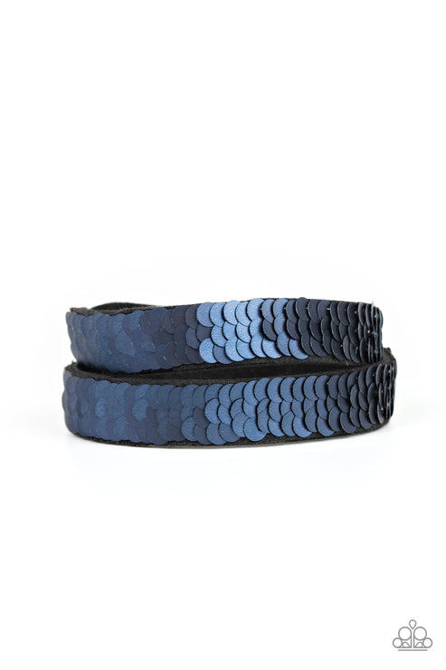 Under The SEQUINS Blue Bracelet Paparazzi
