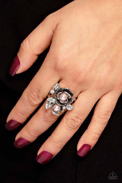 Fine-BLOOMING Pink Ring Paparazzi