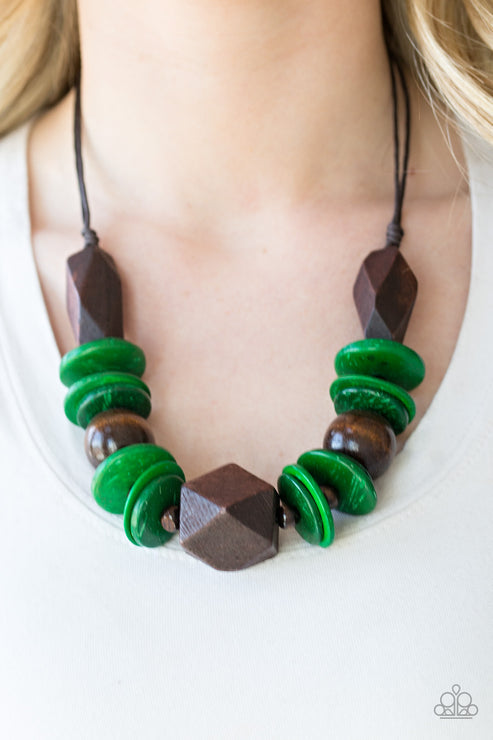 Pacific Paradise Green Necklace Paparazzi
