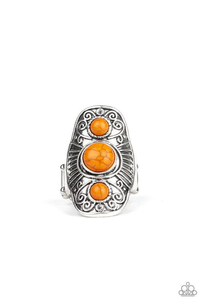 Stone Oracle Orange Ring Paparazzi