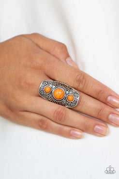 Stone Oracle Orange Ring Paparazzi