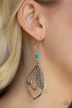Absolutely Airborne Blue Earrings Paparazzi