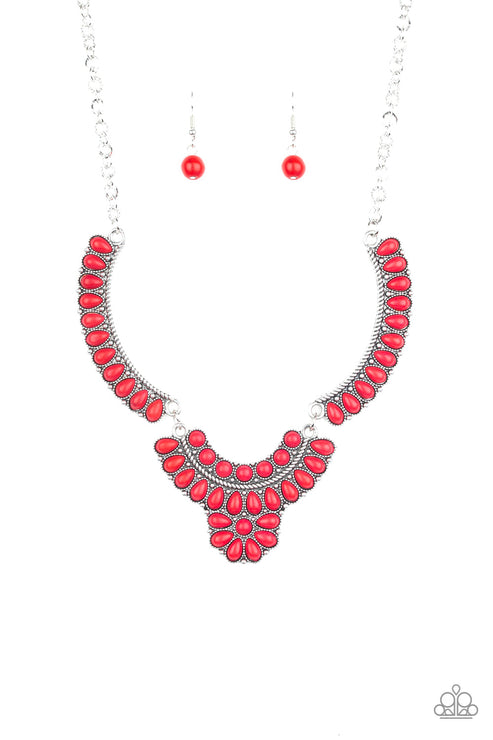 Omega Oasis Red Necklace Paparazzi