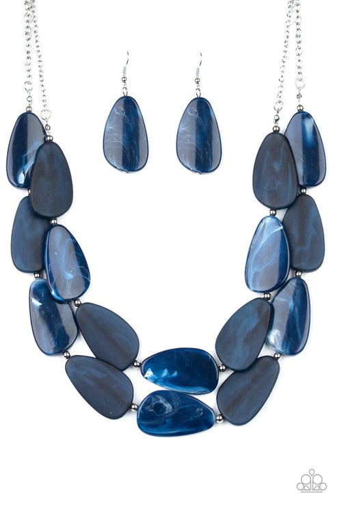 Colorfully Calming Blue Necklace Paparazzi