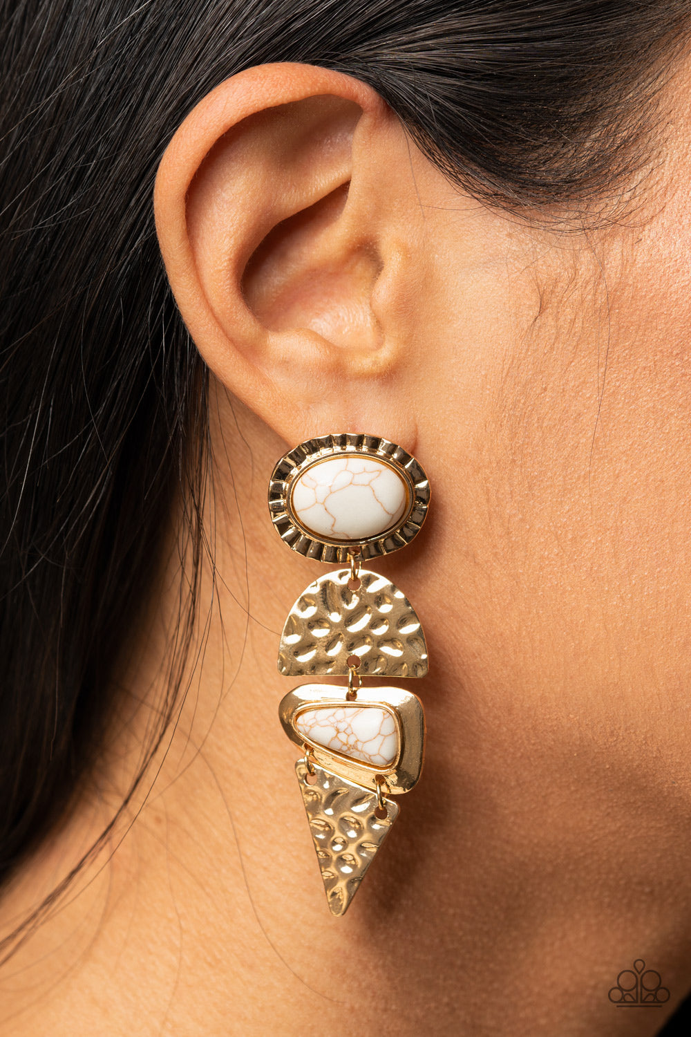Earthy Extravagance Gold Earrings Paparazzi