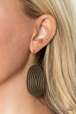 Desert Climate Brass Earrings Paparazzi
