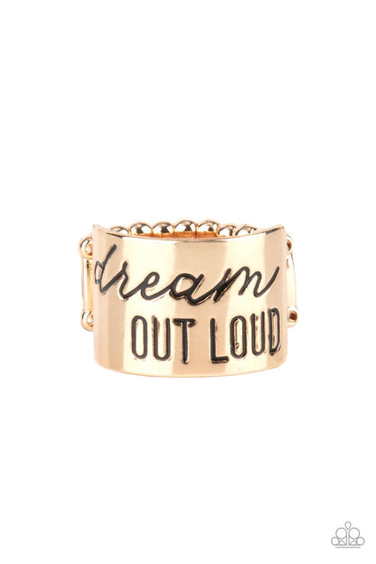 Dream Louder Gold Ring Paparazzi