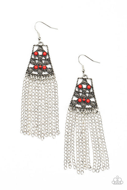 Cleopatra's Allure Red Earrings Paparazzi