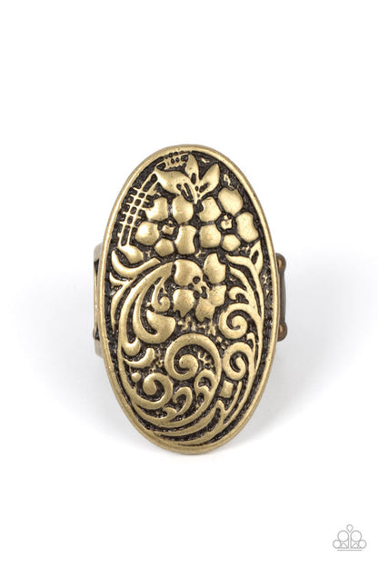 Floral Fortress Brass Ring Papatazzi