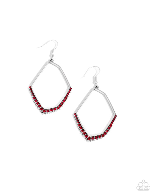 Bent on Success Red Earrings Paparazzi