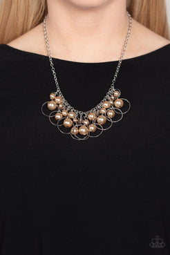 Ballroom Bliss Brown Necklace Paparazzi