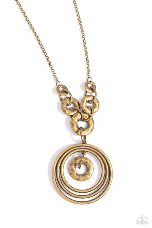 High HOOPS Brass Necklace Paparazzi