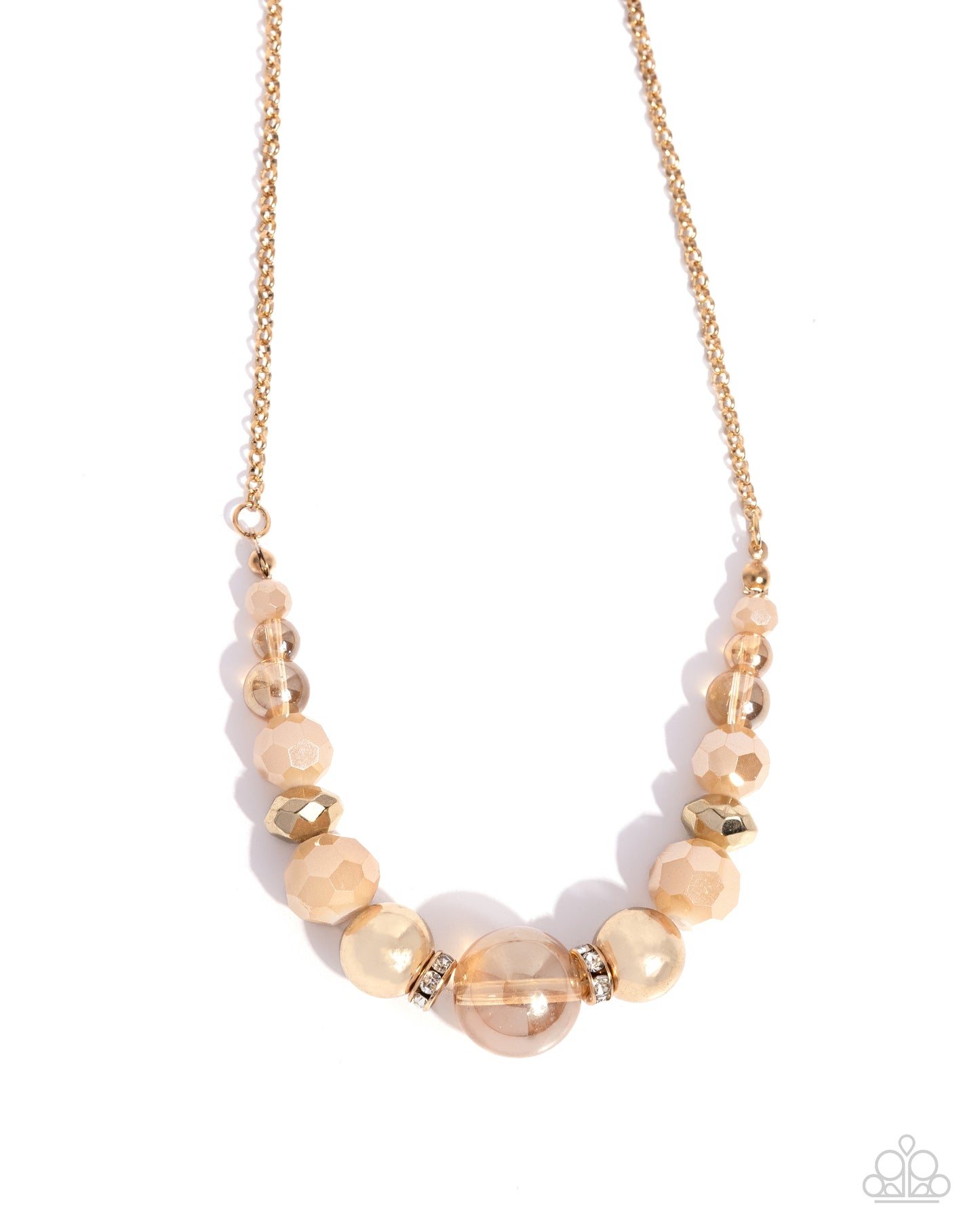 Disco Date Gold Necklace Paparazzi