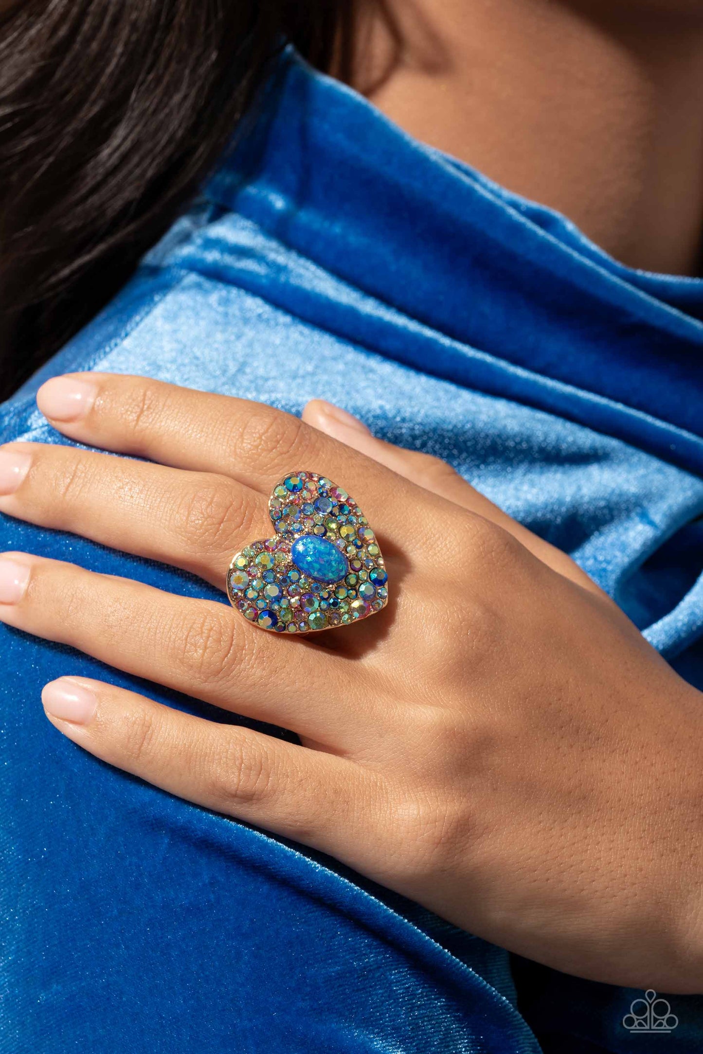 Bejeweled Beau Blue Ring Paparazzi