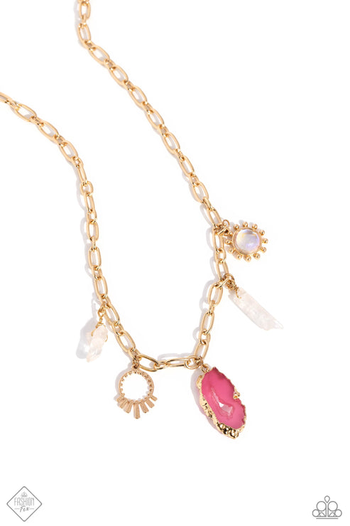 Geode Glam Pink Necklace Paparazzi