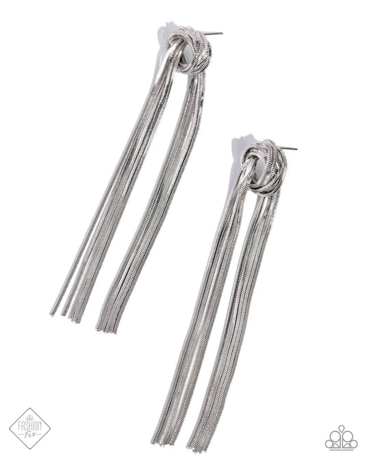 All STRANDS On Deck Silver Earrings Paparazzi