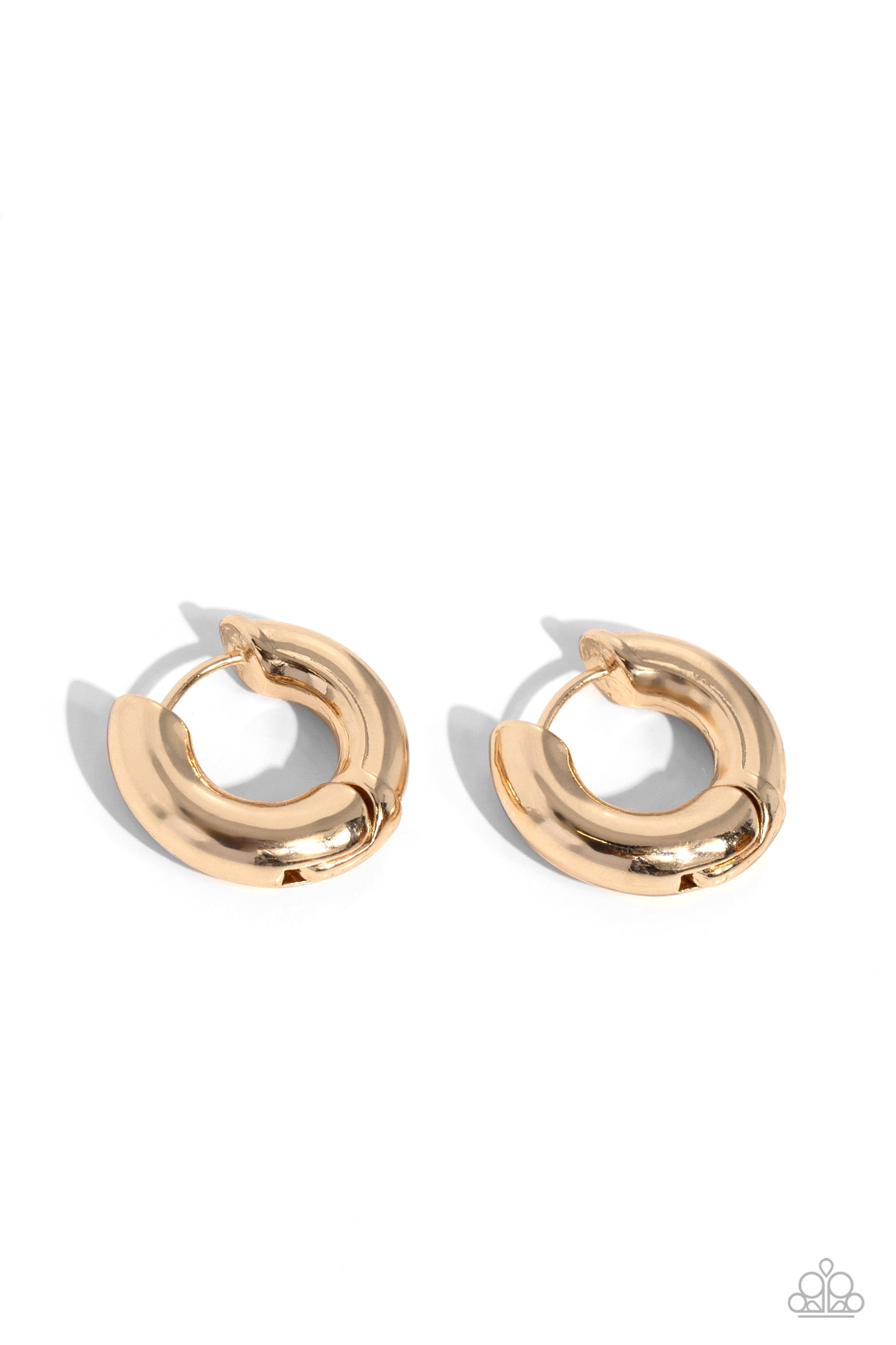 Textured Theme Gold Hoop Earrings Paparazzi