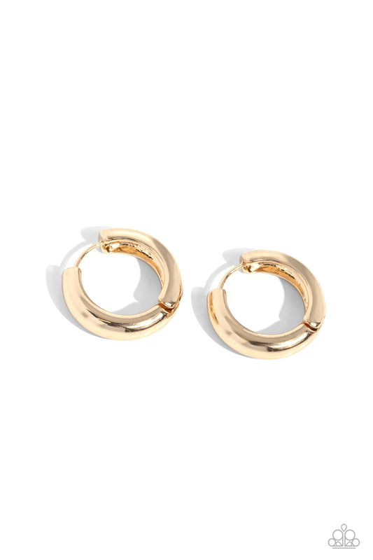 Simply Sinuous Gold Hoop Earrings Paparazzi