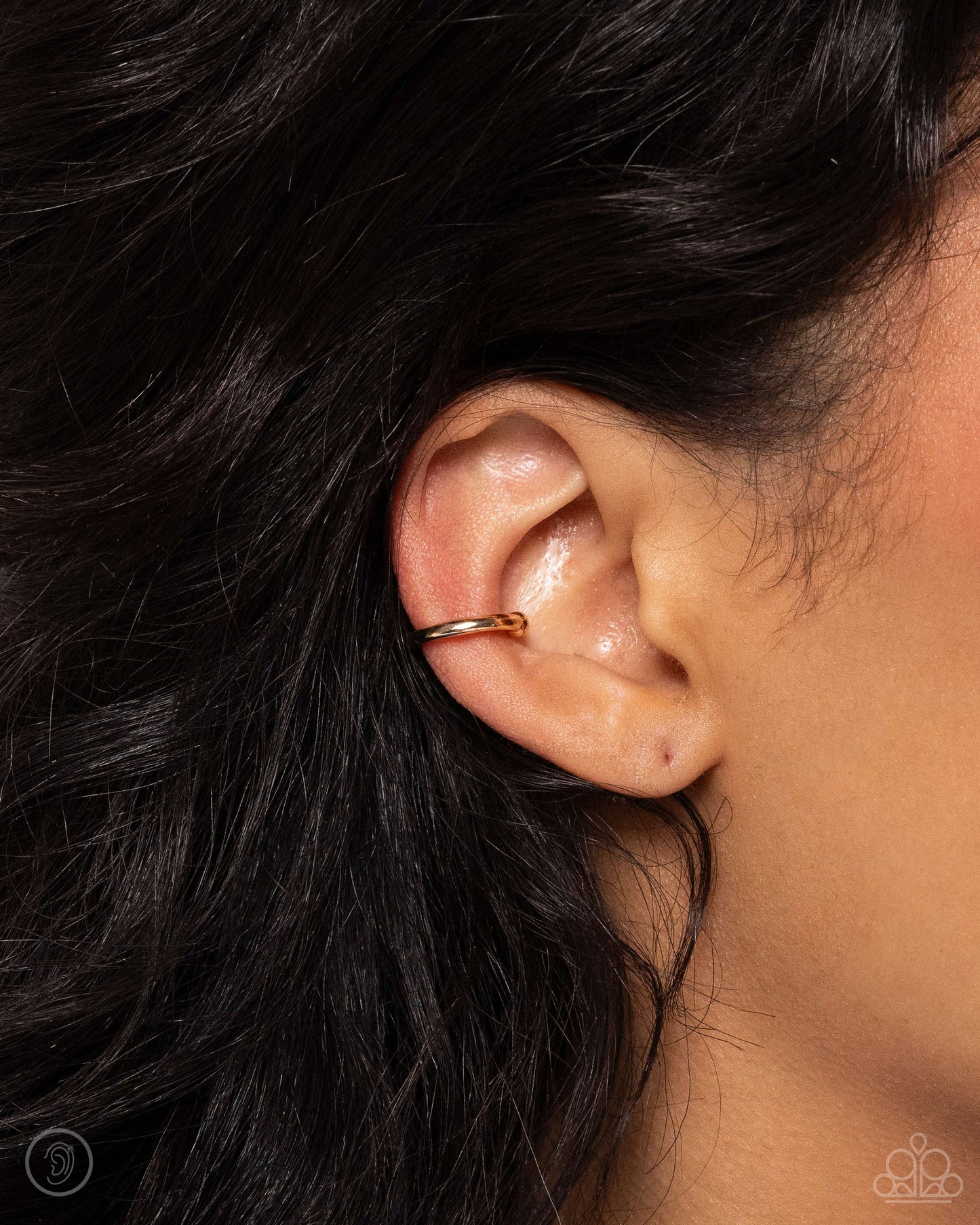 Barbell Beauty Gold Ear Cuff Earrings Paparazzi