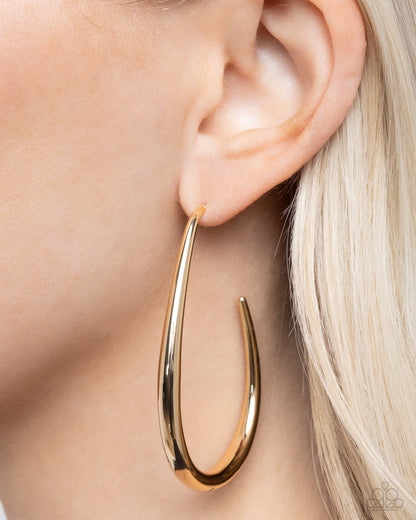 Exclusive Element Gold Hoop Earrings Paparazzi