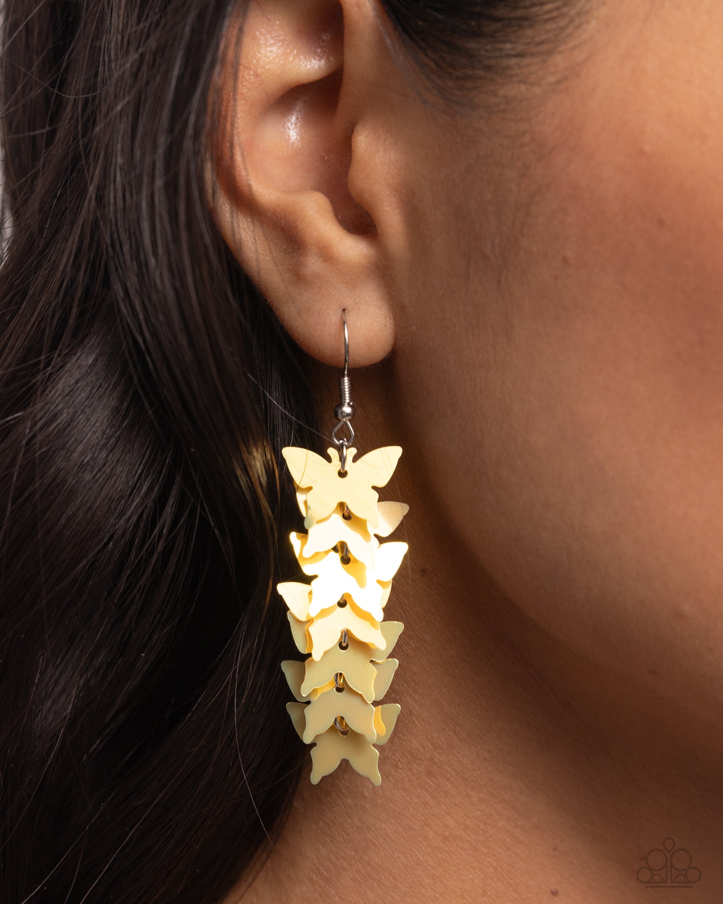 Aerial Ambiance Yellow Earrings Paparazzi