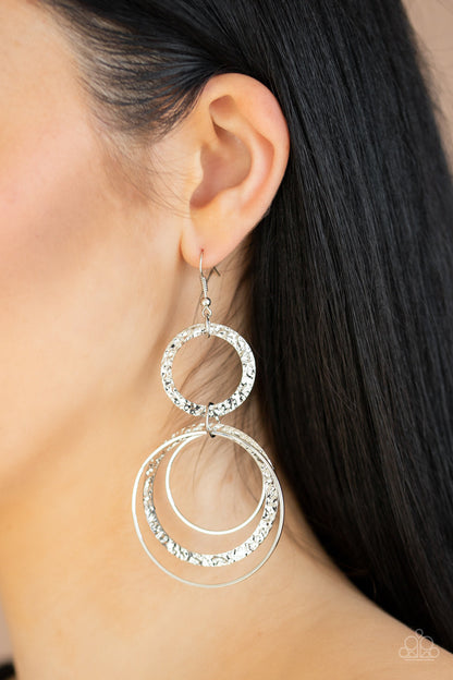 Eclipsed Edge Silver
Earrings Paparazzi