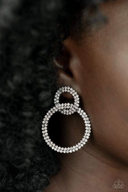 Intensely Icy Black Post Earrings Paparazzi