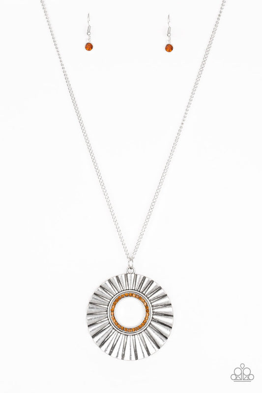 Chicly Centered Brown Necklace Paparazzi