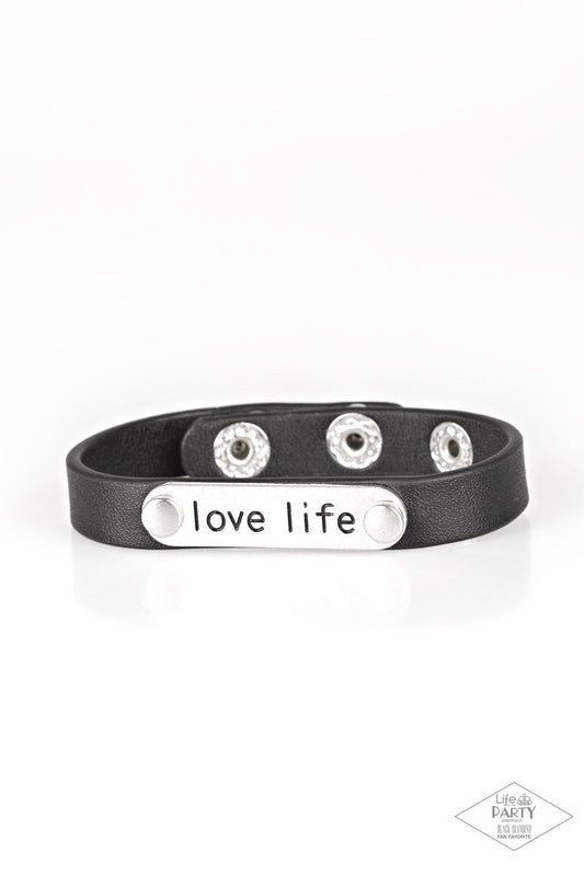 Love Life Black Bracelet Paparazzi