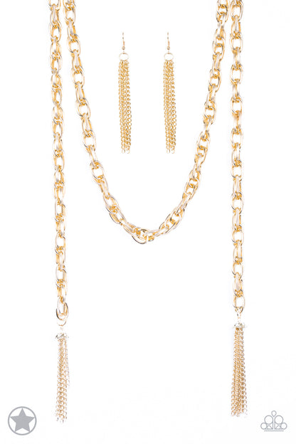 SCARFed for Attention Gold Necklace Paparazzi