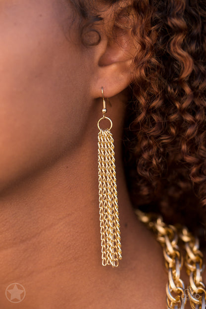 SCARFed for Attention Gold Necklace Paparazzi
