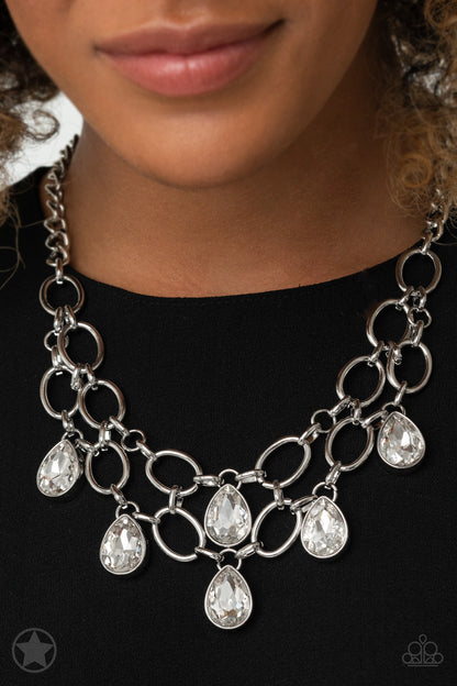Show-Stopping Shimmer White Necklace Paparazzi
