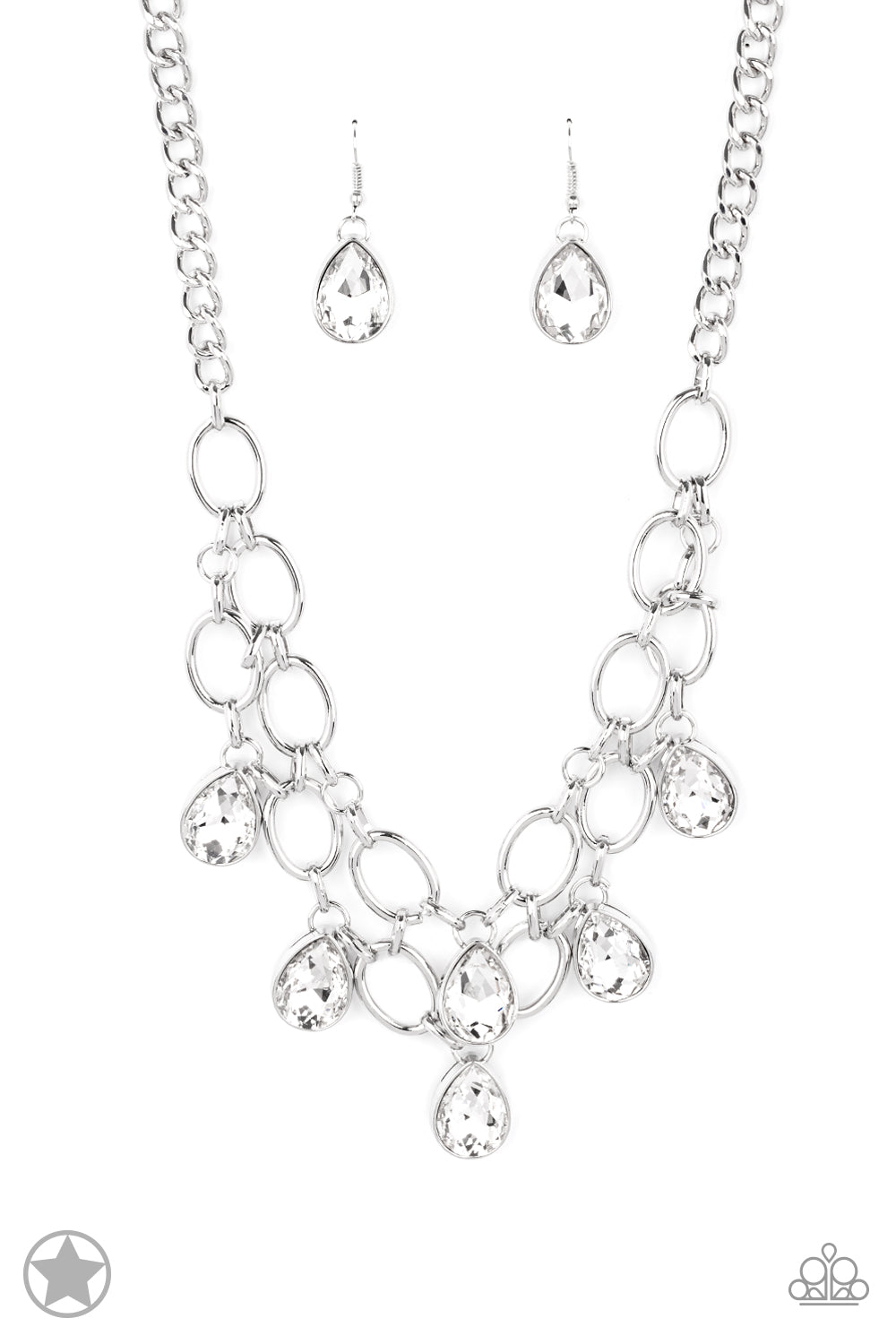 Show-Stopping Shimmer White Necklace Paparazzi