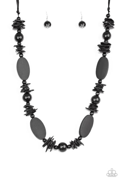 Carefree Cococay Black Necklace - Daria's Blings N Things