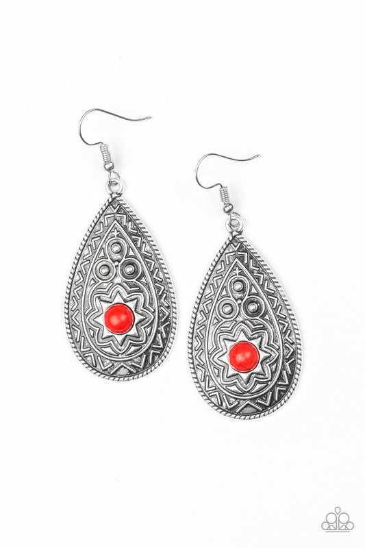 Summer Sol Red Earrings Paparazzi
