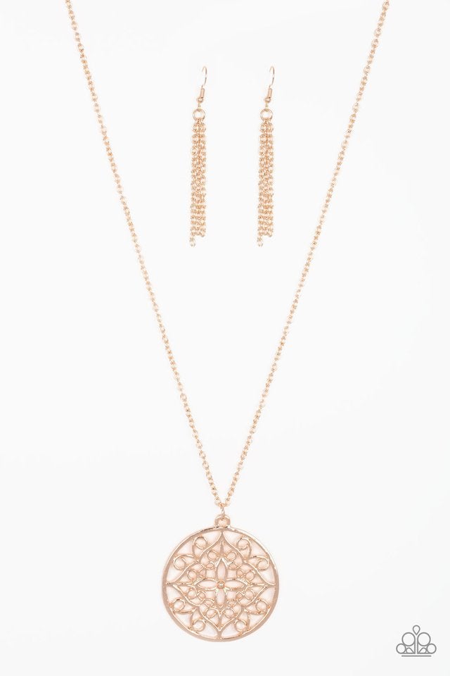 Mandala Melody Rose Gold Necklace