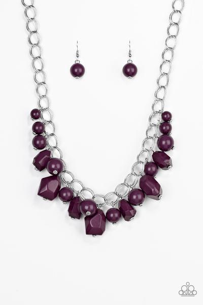 Gorgeously Globetrotter Purple Necklace - Daria's Blings N Things