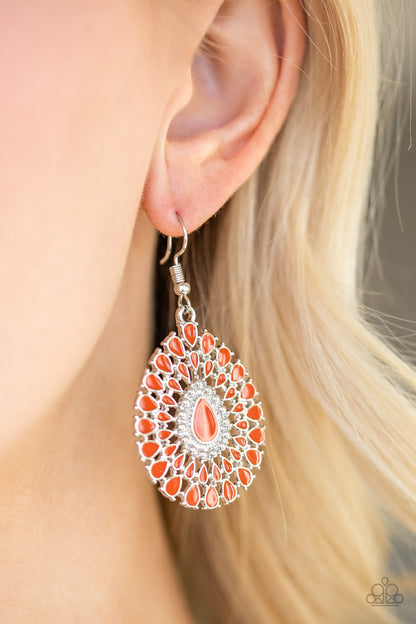 City Chateau Orange Earrings - Daria's Blings N Things