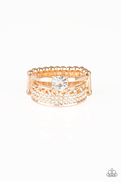 The Overachiever Rose Gold Ring Paparazzi