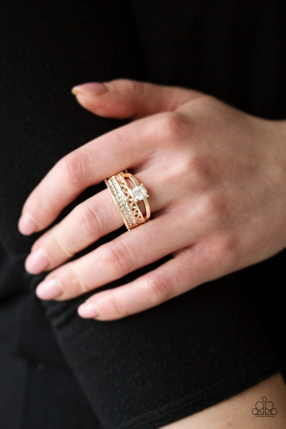 The Overachiever Rose Gold Ring Paparazzi