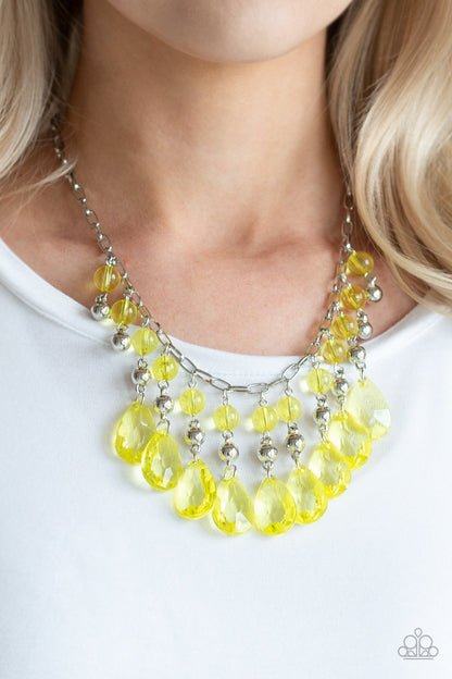 Beauty School Drop Out Yellow Necklace  - Daria's Blings N Things