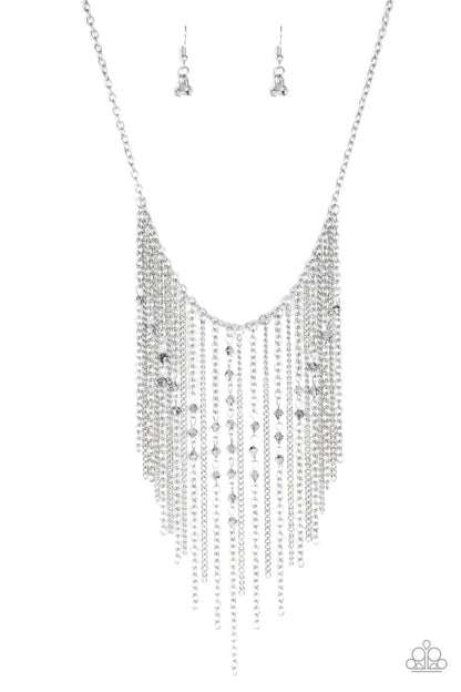 First Class Fringe Silver Necklace Paparazzi