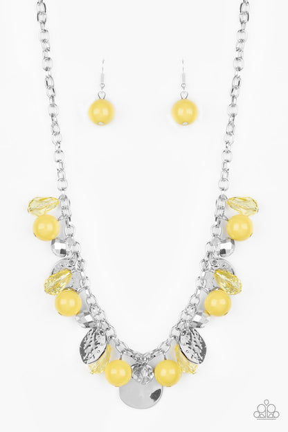 Prismatic Sheen Yellow Necklace Paparazzi