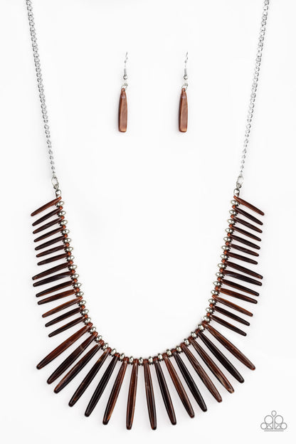 Out of My Element Brown Necklace Paparazzi