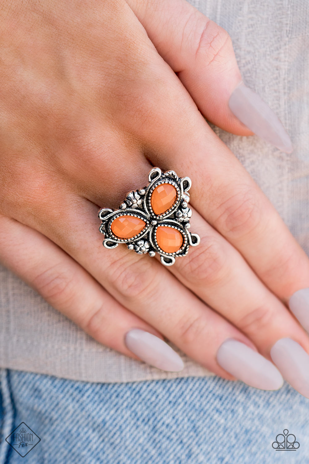 Ambrosial Garden Orange Ring - Daria's Blings N Things