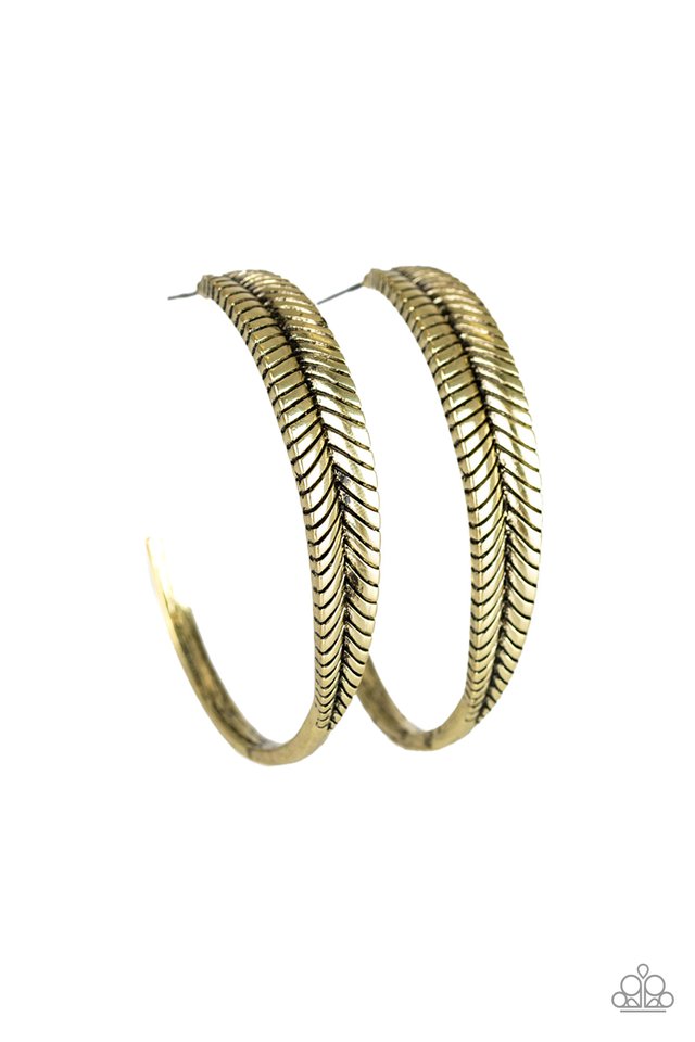 Funky Feathers Brass
Hoop Earrings - Daria's Blings N Things