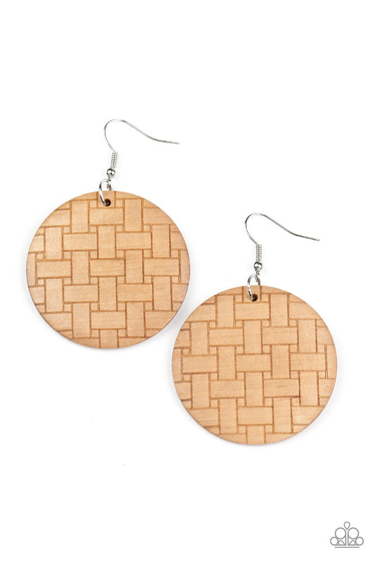 Natural Novelty Brown Earrings Paparazzi