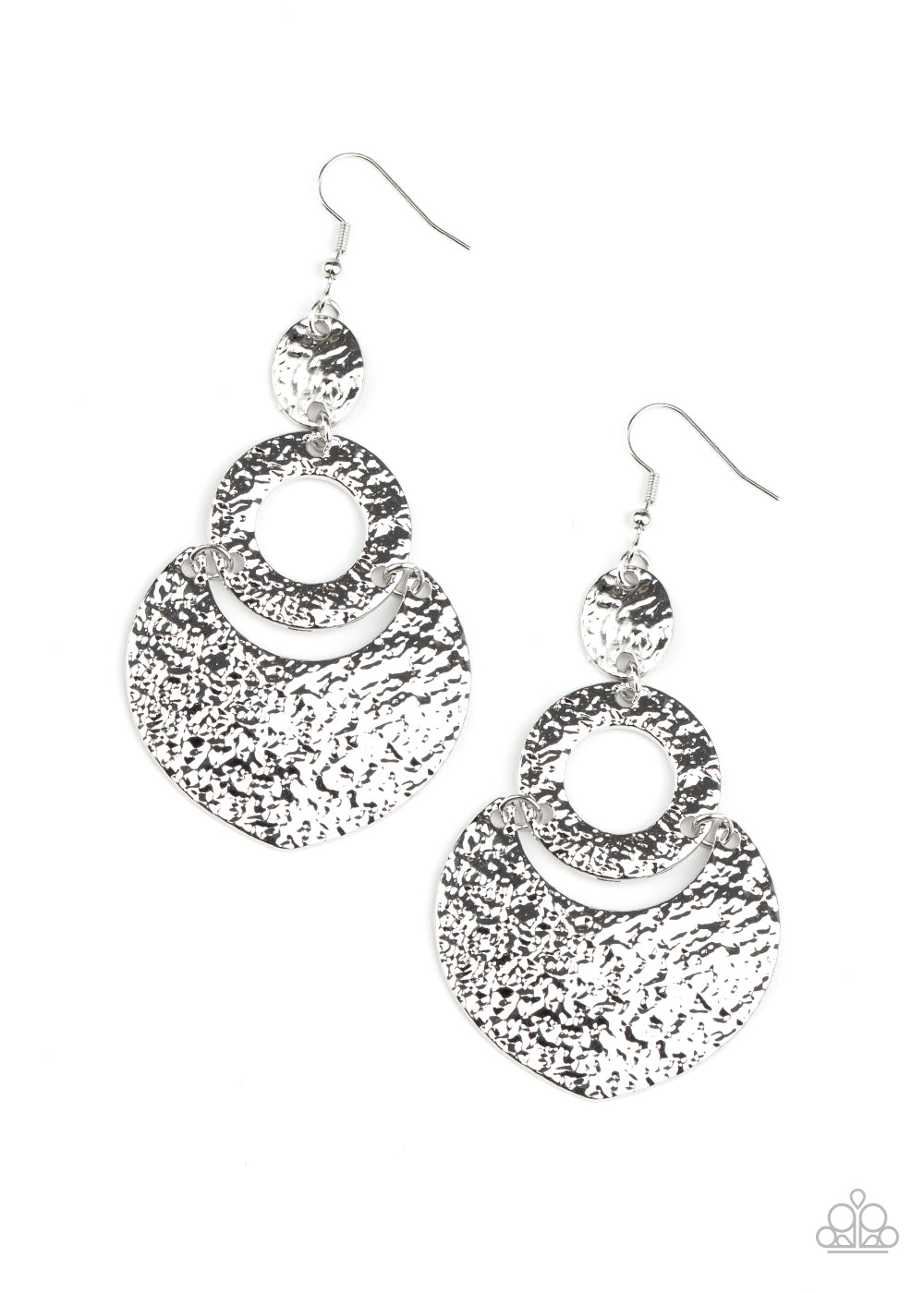 Shimmer Suite Silver Earrings Paparazzi