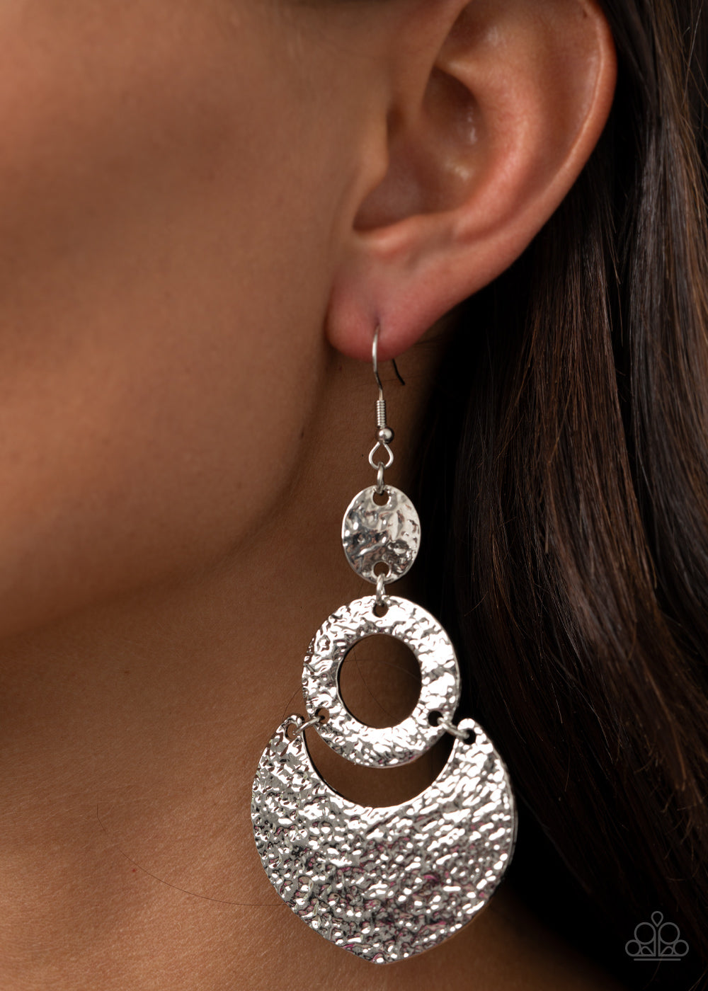 Shimmer Suite Silver Earrings Paparazzi